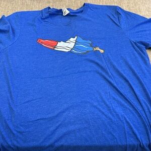 Blue Graphic Women's Short Sleeve Tee